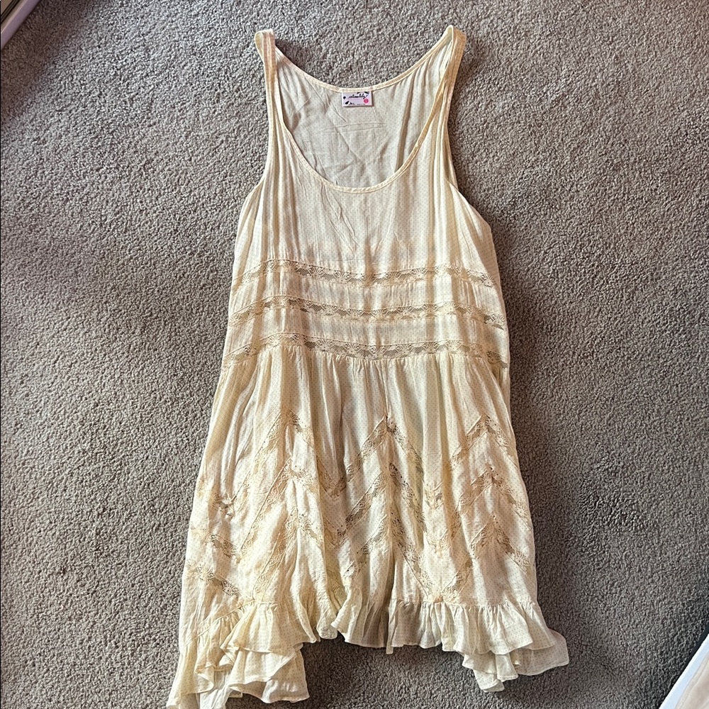 Free People - cream slip dress
